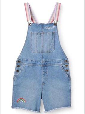 Takepride Target Pride Queen Shortalls Overall Shorts Blue Denim Plus Size 3X